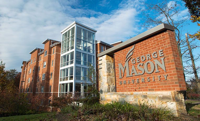 george mason university gmu campus sign