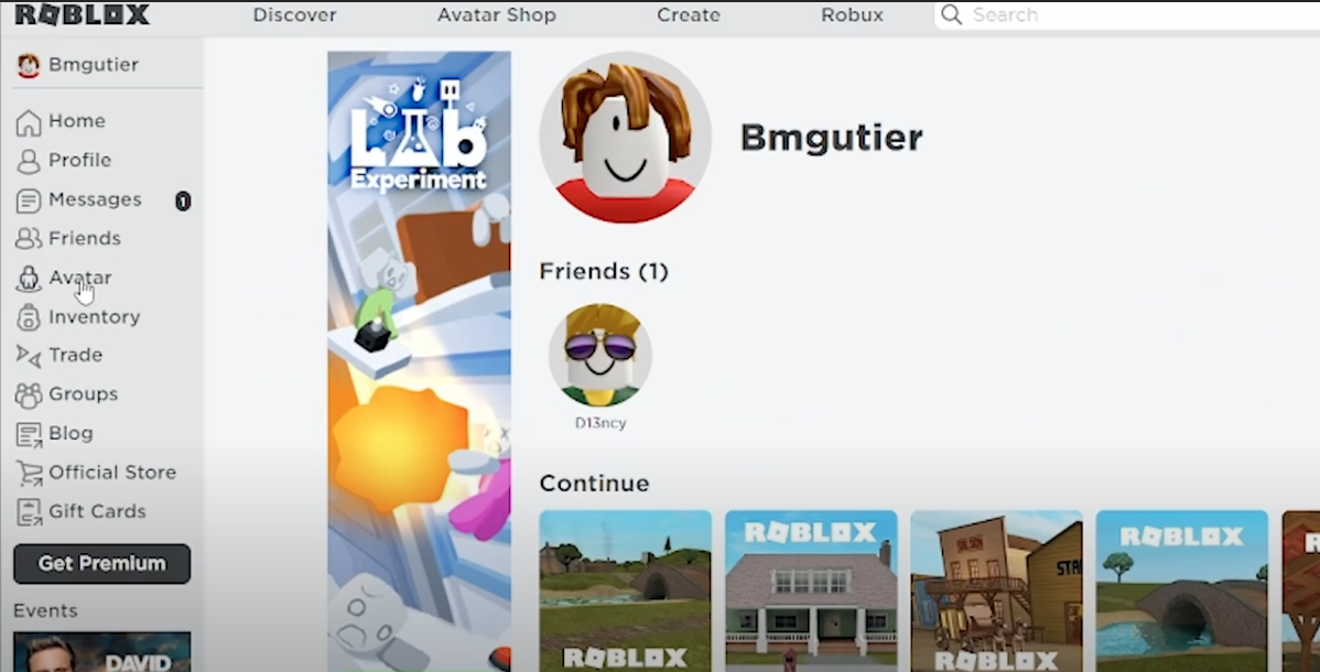 roblox avatar screen
